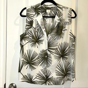 A New Day Target Palm Print Button Up Tank Top XL